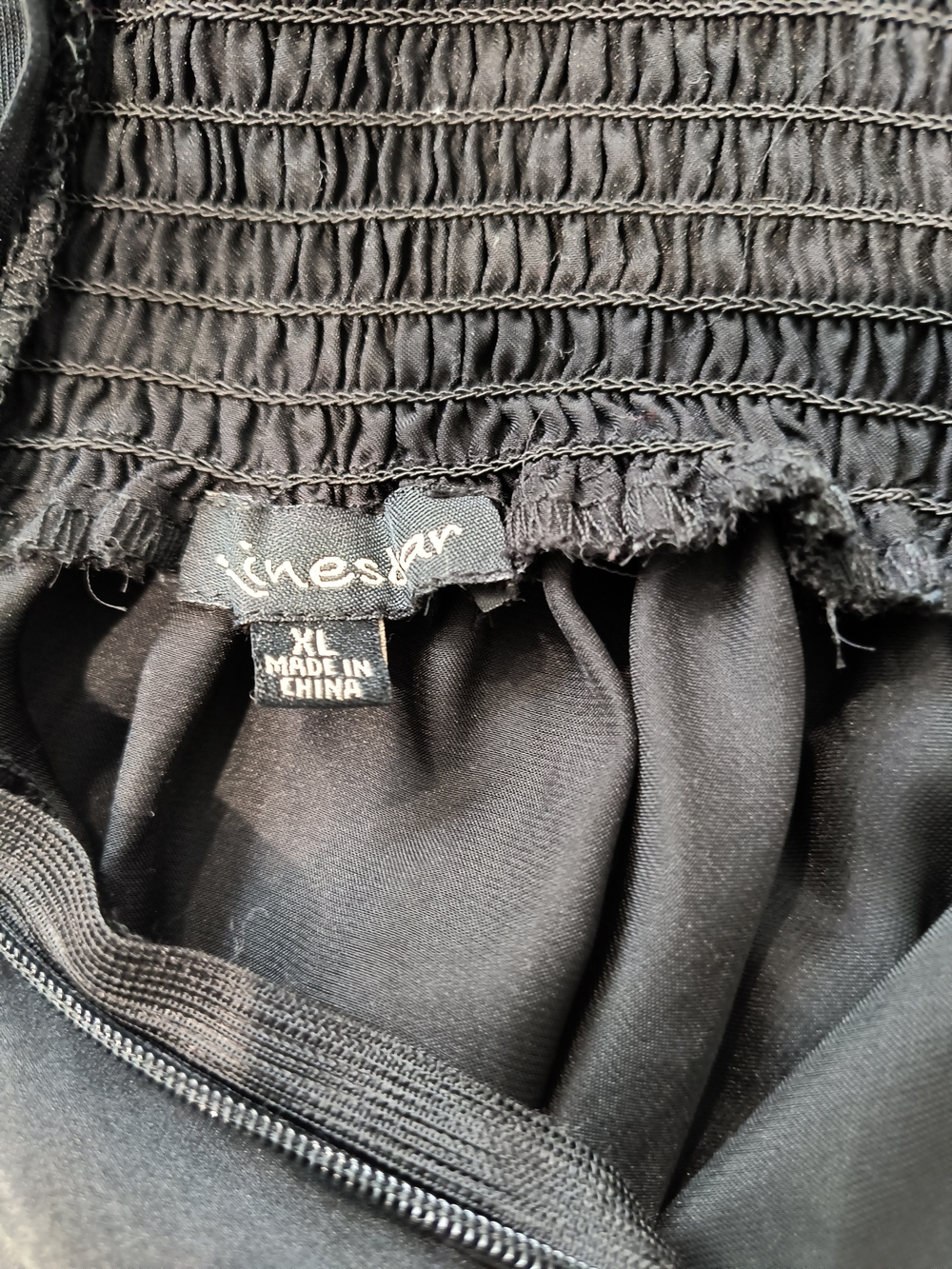 Shinestar Black High-Neck Long Sleeve Smocked Dress - Picture 5 of 6